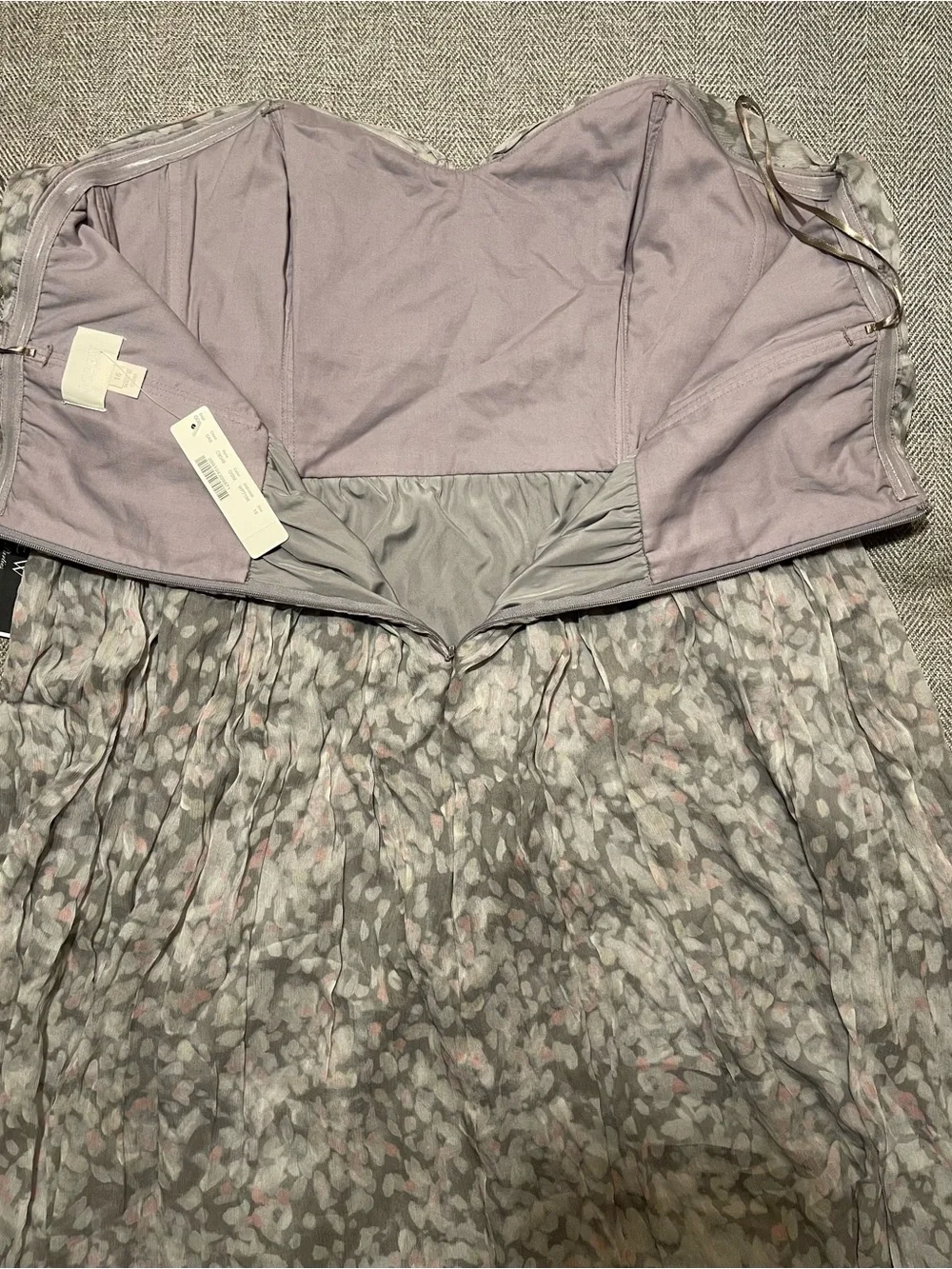 NWT J.Crew Marbella Strapless Silk Chiffon Cocktail Dress Size 16